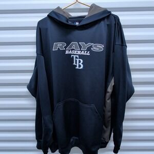 MLB Tampa Bay Rays Hoodie 3XL Mens Navy Blue Baseball Genuine Merchandise